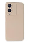 Mey İthalat®  Vivo Y17S Kılıf Nano içi Kadife Silikon - Pudra