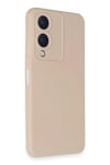 Mey İthalat®  Vivo Y17S Kılıf Nano içi Kadife Silikon - Pudra