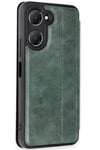 Mey İthalat®  Vivo Y18 Kılıf Flip Cover - Koyu Yeşil