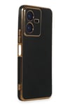 Mey İthalat®  Vivo Y22 2022 Kılıf Volet Silikon - Siyah