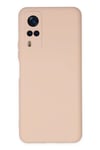 Mey İthalat®  Vivo Y53S Kılıf Nano içi Kadife Silikon - Pudra