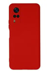 Mey İthalat®  Vivo Y53S Kılıf Nano içi Kadife Silikon - Kırmızı