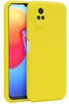 Mey İthalat®  Vivo Y53S Kılıf Nano içi Kadife Silikon - Sarı