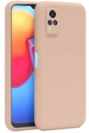 Mey İthalat®  Vivo Y53S Kılıf Nano içi Kadife Silikon - Pudra
