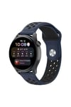 Mey İthalat®  Watch 20mm Spor Delikli Kordon - Lacivert-Siyah