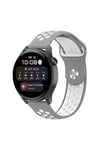 Mey İthalat®  Watch 20mm Spor Delikli Kordon - Gri-Beyaz