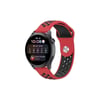 Mey İthalat®  Watch 20mm Spor Delikli Kordon - Kırmızı-Siyah