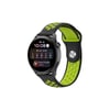 Mey İthalat®  Watch 20mm Spor Delikli Kordon - Siyah-Yeşil