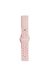 Mey İthalat®  Watch 22mm Spor Delikli Kordon - Pembe-Beyaz