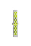 Mey İthalat®  Watch 22mm Spor Delikli Kordon - Gri-Yeşil