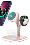 Mey İthalat®  YM-UD22 Kablosuz Şarj Masaüstü Set - Pembe