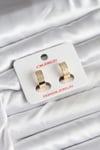 Mey İthalat® 14K Gold Renk Kaplama Zirkon Taşlı Halka CM Kadın Küpe