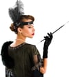 Mey İthalat® 1920'ler Gatsby Aksesuar Seti – Siyah Charleston Saç Bandı & Sigaralık