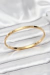 Mey İthalat® 316L Çelik Gold Renk 65 mm İnce Kadın Kelepçe Bileklik