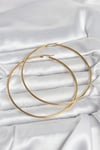 Mey İthalat® 316L Çelik Gold Renk 80 mm Kadın Halka Küpe