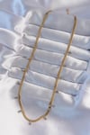 Mey İthalat® 316L Çelik Gold Renk Baget Taşlı İtalyan Zincir Kolye