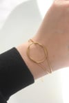 Mey İthalat® 316L Çelik Gold Renk Düğüm Model Bileklik