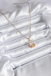Mey İthalat® 316L Çelik Gold Renk Hilal Kedi Model Zirkon Taşlı Detay Kadın Kolye