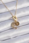 Mey İthalat® 316L Çelik Gold Renk Zirkon Taşlı Ay Yıldız  Model Charm Model Kadın Kolye