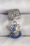 Mey İthalat® 316L Çelik Gümüş Renk Sallantı Kova Burç Model Nomination Charm