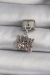 Mey İthalat® 316L Çelik Gümüş Renk Sallantı New York Yazı Model Nomination Charm