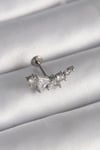 Mey İthalat® 316L Çelik Gümüş Renk Zirkon Taşlı Tragus Piercing