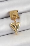 Mey İthalat® 316L Çelik Sallantılı Kalp Model Gold Renk Nomination Charm