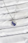Mey İthalat® 316L Çelik Zincir Gümüş Renk Gece Model Zirkon Taşlı Kadın Kolye