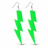 Mey İthalat® 80’ler 90'lar Retro Neon Yeşil Şimşek Küpe 10 cm