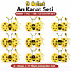 Mey İthalat® 9’lu Arı Kostüm Seti – Kanat Taç Asa