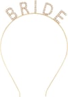 Mey İthalat® Altın Gold Renk Bekarlığa Veda Kristal Taş Bride Tacı İthal 16x10 cm