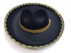 Mey İthalat® Altın Renk Şeritli Meksika Mariachi Latin Şapkası 55 cm Çocuk