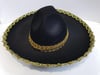 Mey İthalat® Altın Renk Şeritli Meksika Mariachi Latin Şapkası 55 cm Çocuk