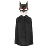 Mey İthalat® Batman Maskesi Cat Woman ve Batman Pelerini 90 cm Siyah Renk Set