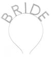 Mey İthalat® Bekarlığa Veda Mega Boy Kristal Taşlı Gümüş Bride Taç Gelin Tacı 20X21 cm