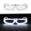 Mey İthalat® Beyaz LED Işıklı Parti Gözlüğü 3 Modlu – Glow & Gece Eğlence Gözlüğü