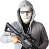 Mey İthalat® Beyaz Renk Hip Hop Anonim Jabbawockeez Dans Maskesi 18x19 cm