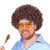 Mey İthalat® Bob Ross Bonus Peruk Kahverengi Renk 120 gr