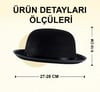 Mey İthalat® Charlie Chaplin Stil Çocuk Şapkası – Siyah Melon Parti Şapkası
