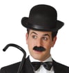 Mey İthalat® Charlie Chaplin Stil Yetişkin Şapkası – Siyah Melon Parti Şapkası