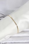 Mey İthalat® CM 14K Gold Renk Yassı Ezme Zincir Model Kadın Bileklik