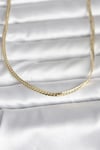 Mey İthalat® CM 14K Gold Renk Yassı Zincir Model 45 cm Kadın Kolye