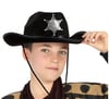 Mey İthalat® Çocuk Kovboy Şapkası Sheriff Şapkası Siyah Renk