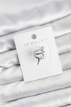 Mey İthalat® Gümüş Renk Pirinç Diken Model Kıkırdak Earcuff Küpe