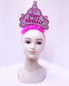 Mey İthalat® Happy Birthday Neon Pembe Renk Doğum Günü Tacı 24x15 cm