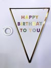 Mey İthalat® Happy Birthday To You Flama Bayrak Süs