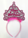 Mey İthalat® Happy Birthday Yazılı Neon Renk Taç 12 Adet