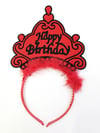 Mey İthalat® Happy Birthday Yazılı Neon Renk Taç 12 Adet