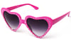 Mey İthalat® Kalp Şekilli Taşlı Parti Gözlüğü Pembe Renk 6x16 cm