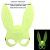 Mey İthalat® Karanlıkta Parlayan Fosforlu Tavşan Maskesi – Glow Bunny Masquerade Maske (32x22 cm)